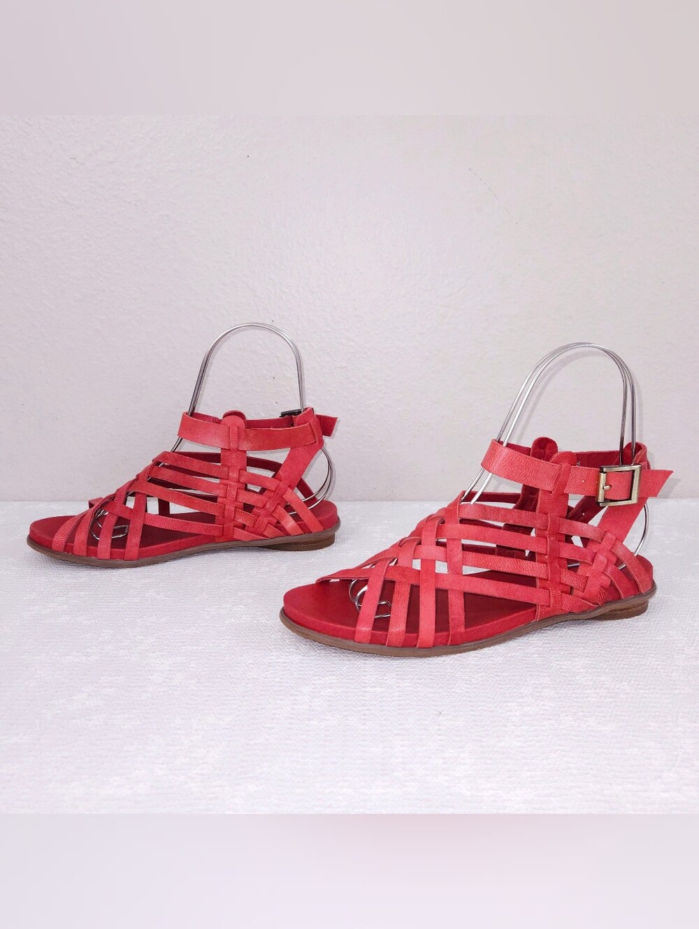 New! ANTELOPE Gladiator Sandals Rachel Caged Strappy Leather Flats